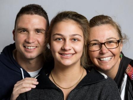 Potrait of Lisa, Tyson and Samantha
